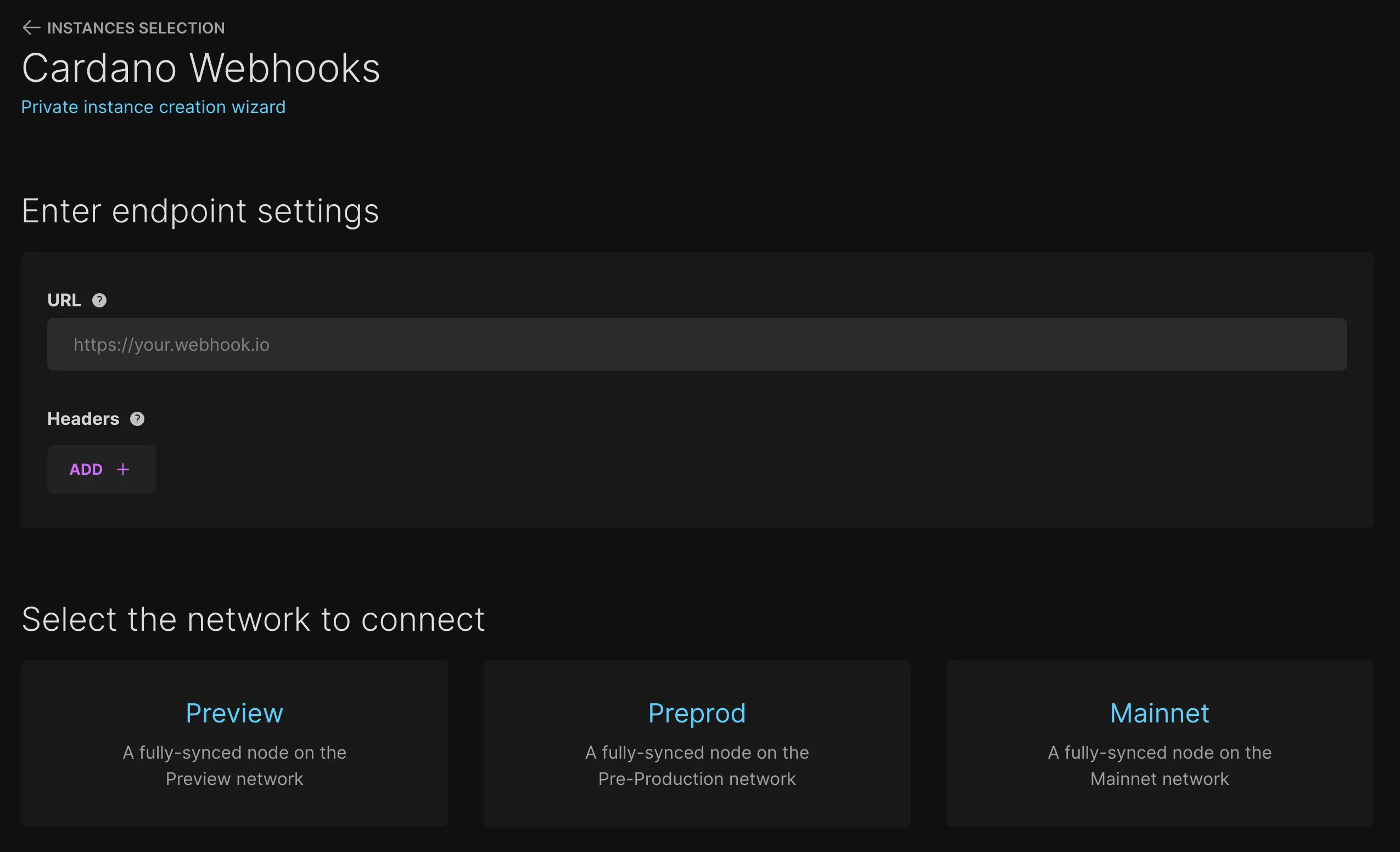 Cardano Webhooks